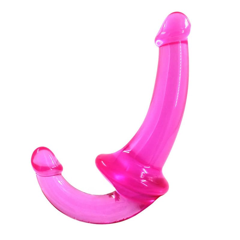U-SHAPE – 20 Cm. – Çift Başlı Realistik Lezbiyen Dildo (Jelly Pembe)